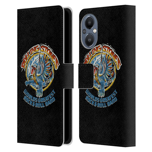 The Rolling Stones Graphics Greatest Rock And Roll Band Leather Book Wallet Case Cover For OnePlus Nord N20 5G