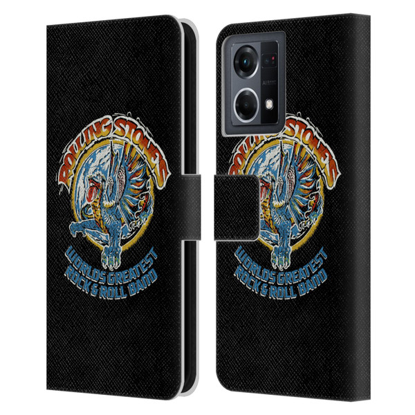 The Rolling Stones Graphics Greatest Rock And Roll Band Leather Book Wallet Case Cover For OPPO Reno8 4G