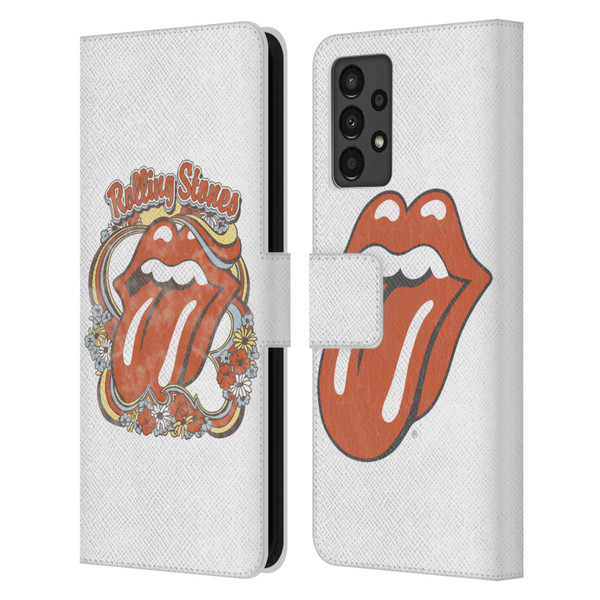 The Rolling Stones Graphics Flowers Tongue Leather Book Wallet Case Cover For Samsung Galaxy A13 (2022)