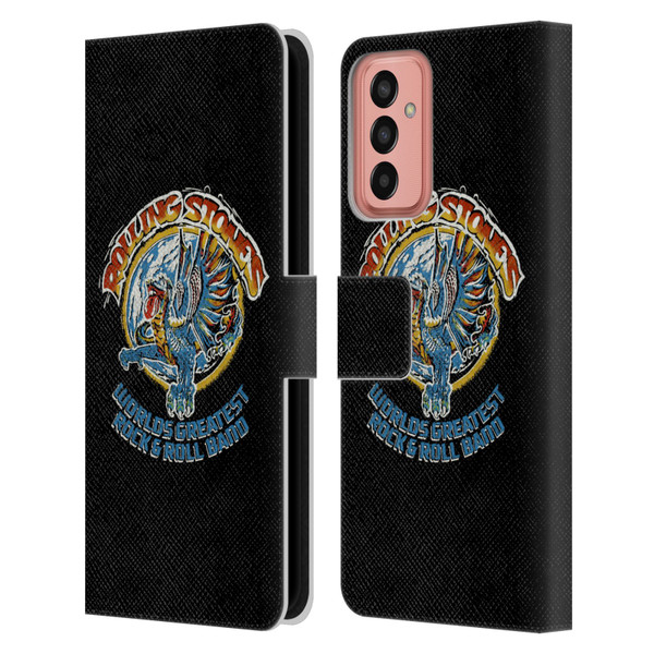The Rolling Stones Graphics Greatest Rock And Roll Band Leather Book Wallet Case Cover For Samsung Galaxy M13 (2022)