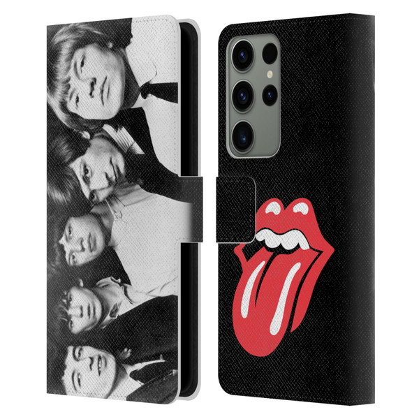 The Rolling Stones Graphics Classic Group Photo Leather Book Wallet Case Cover For Samsung Galaxy S23 Ultra 5G