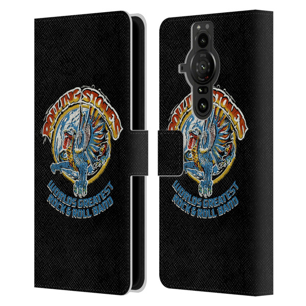 The Rolling Stones Graphics Greatest Rock And Roll Band Leather Book Wallet Case Cover For Sony Xperia Pro-I