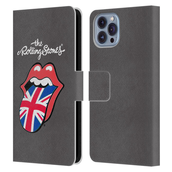 The Rolling Stones International Licks 1 United Kingdom Leather Book Wallet Case Cover For Apple iPhone 14