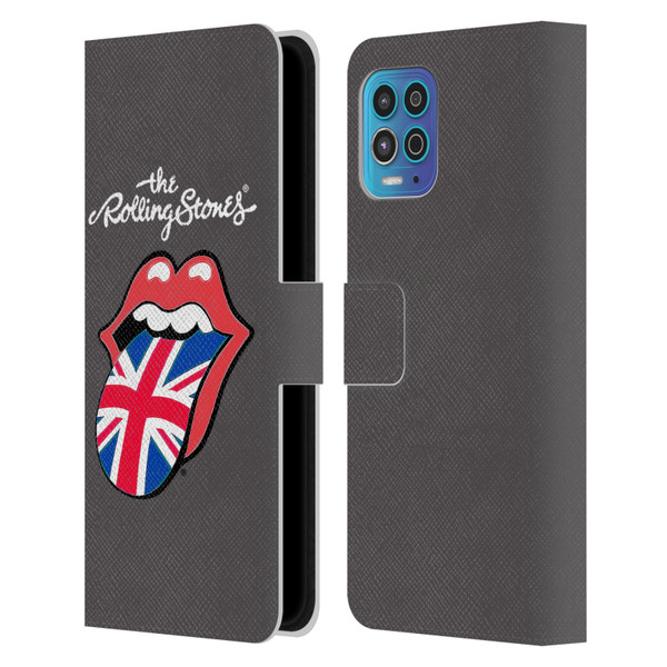 The Rolling Stones International Licks 1 United Kingdom Leather Book Wallet Case Cover For Motorola Moto G100
