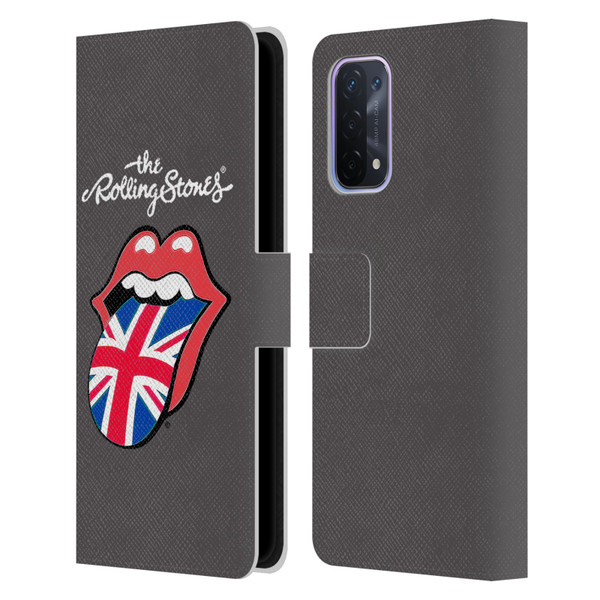 The Rolling Stones International Licks 1 United Kingdom Leather Book Wallet Case Cover For OPPO A54 5G