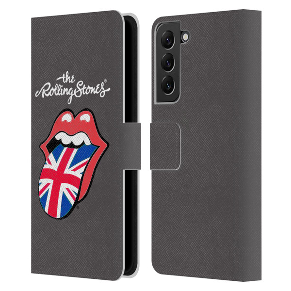 The Rolling Stones International Licks 1 United Kingdom Leather Book Wallet Case Cover For Samsung Galaxy S22+ 5G