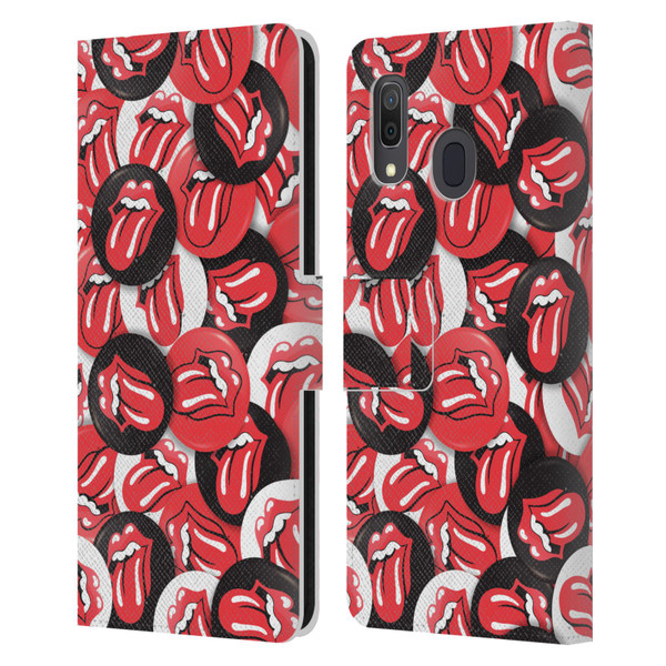 The Rolling Stones Licks Collection Tongue Classic Button Pattern Leather Book Wallet Case Cover For Samsung Galaxy A33 5G (2022)