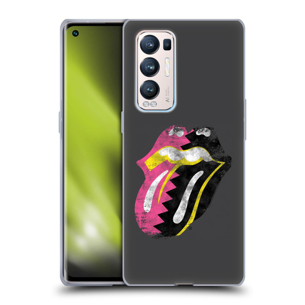 The Rolling Stones Albums Girls Pop Art Tongue Solo Soft Gel Case for OPPO Find X3 Neo / Reno5 Pro+ 5G