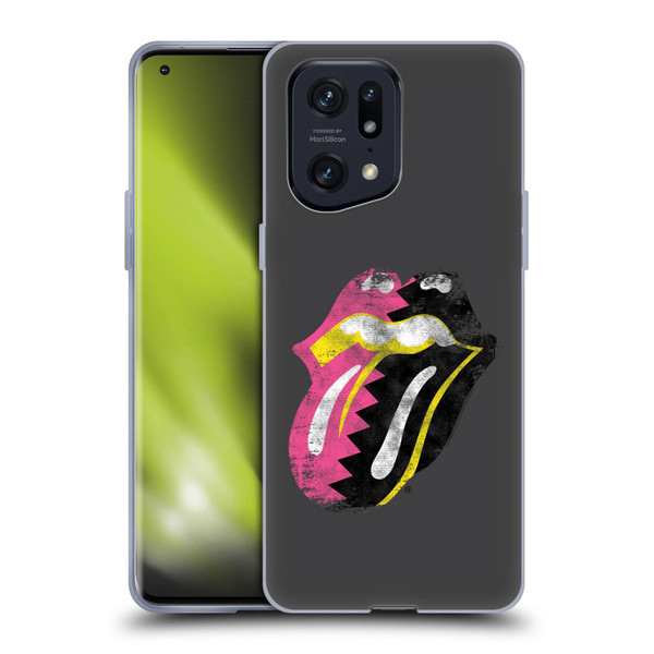 The Rolling Stones Albums Girls Pop Art Tongue Solo Soft Gel Case for OPPO Find X5 Pro
