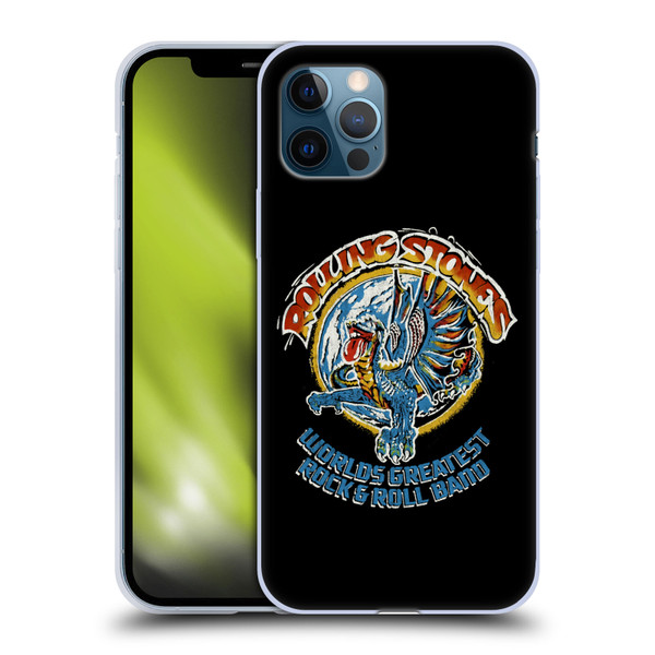 The Rolling Stones Graphics Greatest Rock And Roll Band Soft Gel Case for Apple iPhone 12 / iPhone 12 Pro