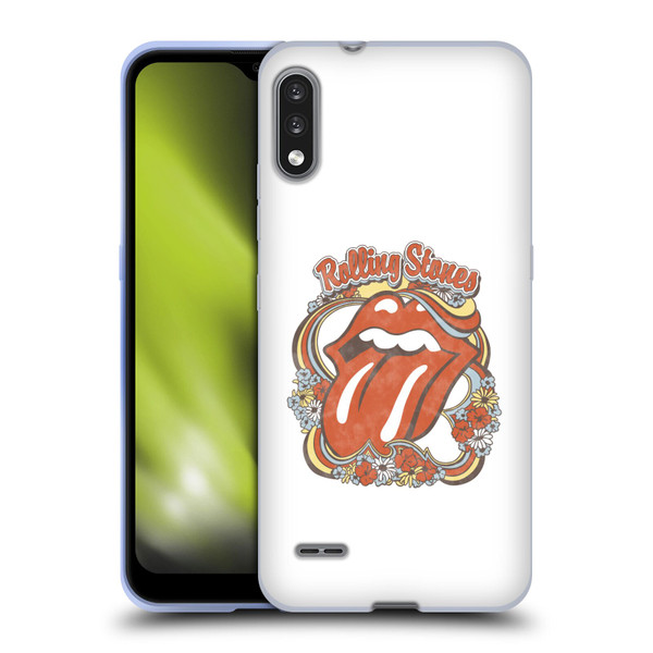 The Rolling Stones Graphics Flowers Tongue Soft Gel Case for LG K22
