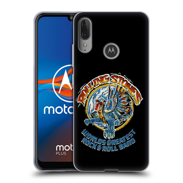 The Rolling Stones Graphics Greatest Rock And Roll Band Soft Gel Case for Motorola Moto E6 Plus
