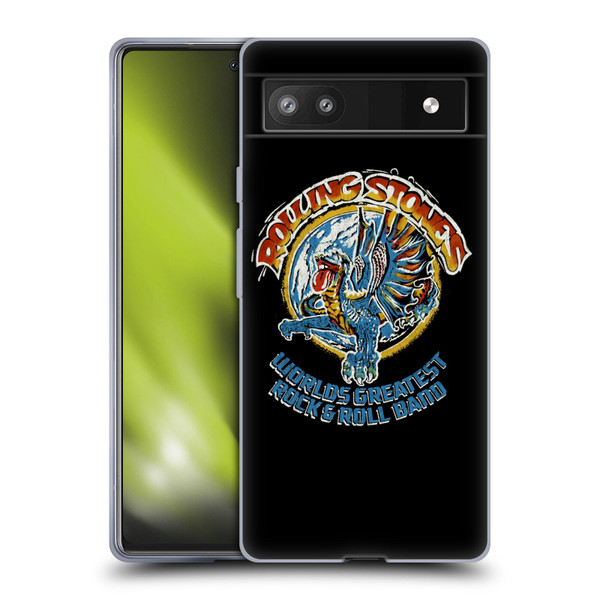 The Rolling Stones Graphics Greatest Rock And Roll Band Soft Gel Case for Google Pixel 6a
