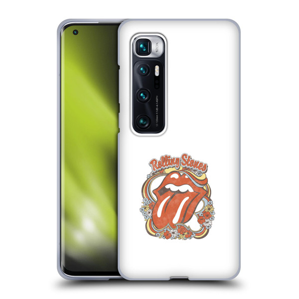 The Rolling Stones Graphics Flowers Tongue Soft Gel Case for Xiaomi Mi 10 Ultra 5G