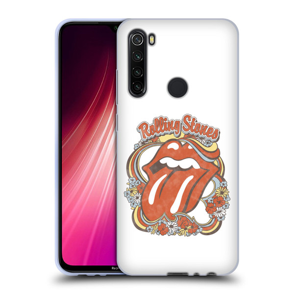 The Rolling Stones Graphics Flowers Tongue Soft Gel Case for Xiaomi Redmi Note 8T