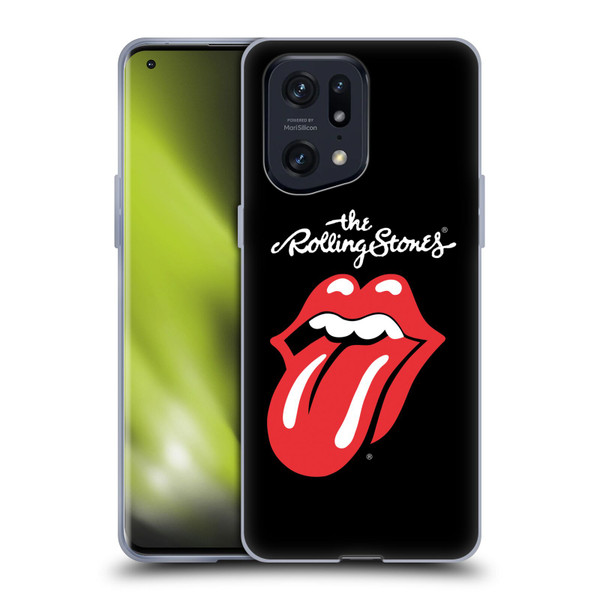 The Rolling Stones Key Art Tongue Classic Soft Gel Case for OPPO Find X5 Pro