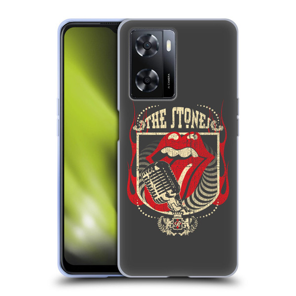 The Rolling Stones Key Art Jumbo Tongue Soft Gel Case for OPPO A57s