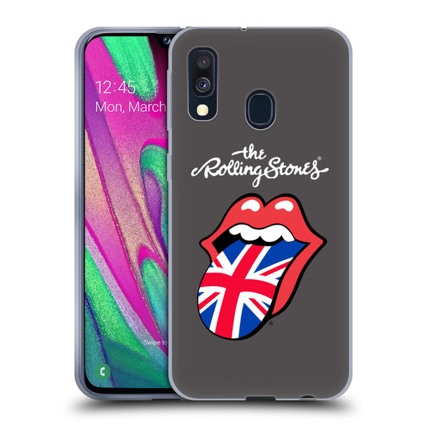 The Rolling Stones International Licks 1 United Kingdom Soft Gel Case for Samsung Galaxy A40 (2019)
