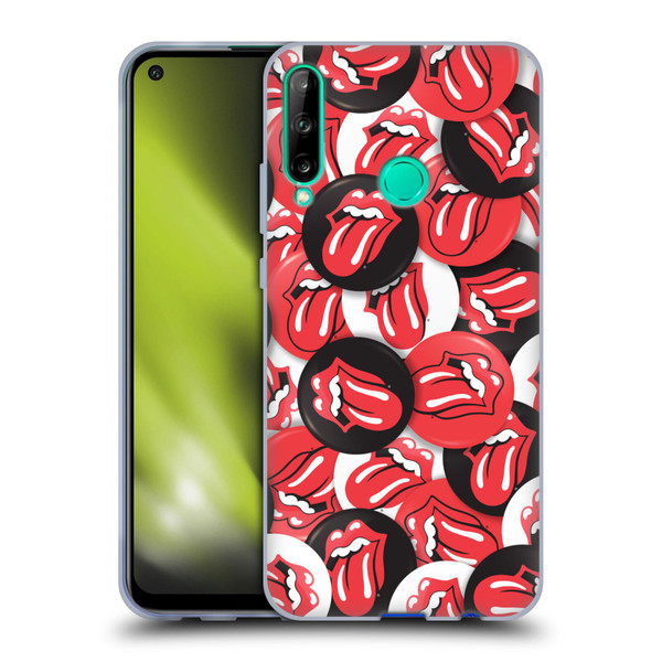 The Rolling Stones Licks Collection Tongue Classic Button Pattern Soft Gel Case for Huawei P40 lite E