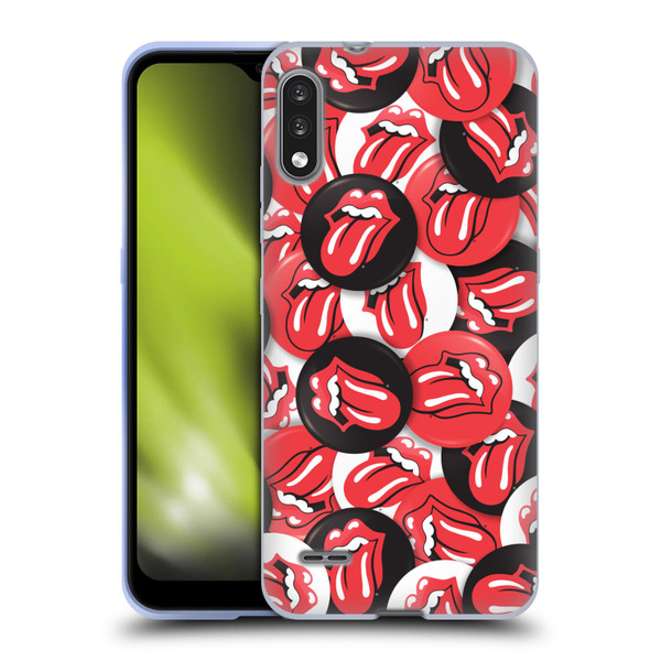 The Rolling Stones Licks Collection Tongue Classic Button Pattern Soft Gel Case for LG K22