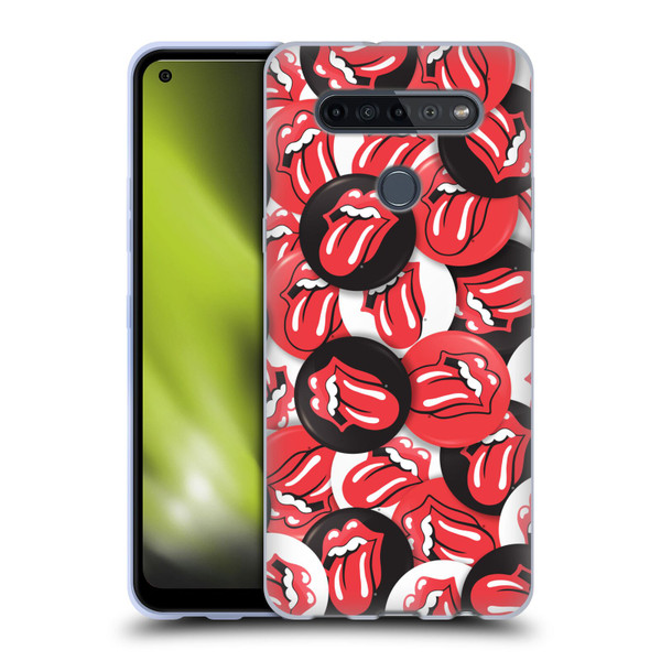 The Rolling Stones Licks Collection Tongue Classic Button Pattern Soft Gel Case for LG K51S