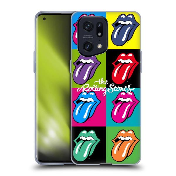 The Rolling Stones Licks Collection Pop Art 1 Soft Gel Case for OPPO Find X5 Pro