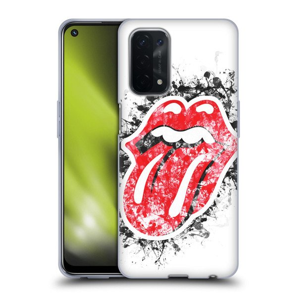 The Rolling Stones Licks Collection Distressed Look Tongue Soft Gel Case for OPPO A54 5G