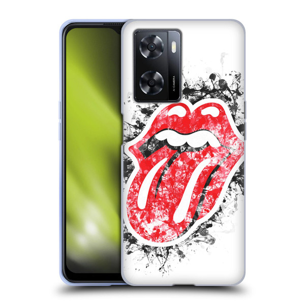 The Rolling Stones Licks Collection Distressed Look Tongue Soft Gel Case for OPPO A57s