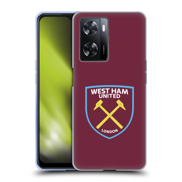 West Ham United FC Crest Full Colour Soft Gel Case for OPPO A57s