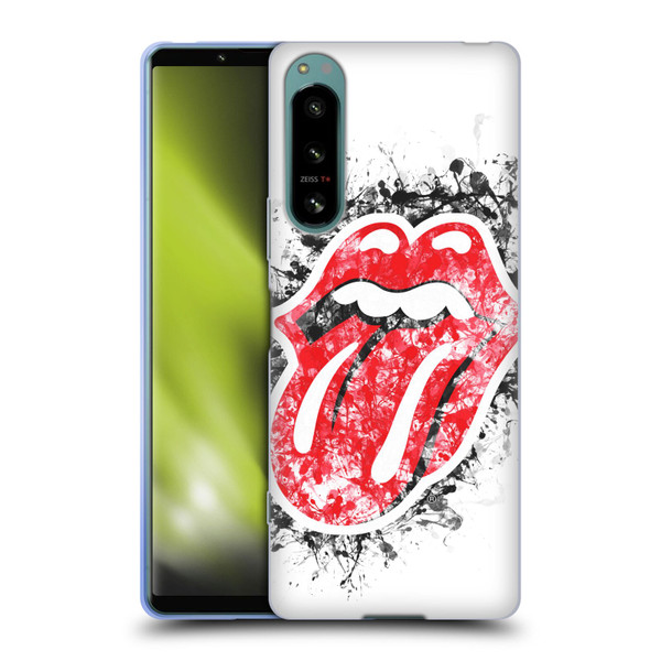 The Rolling Stones Licks Collection Distressed Look Tongue Soft Gel Case for Sony Xperia 5 IV