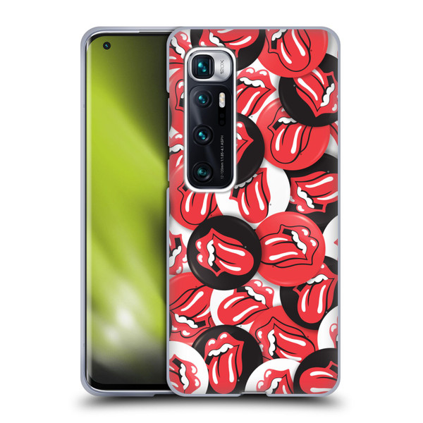 The Rolling Stones Licks Collection Tongue Classic Button Pattern Soft Gel Case for Xiaomi Mi 10 Ultra 5G