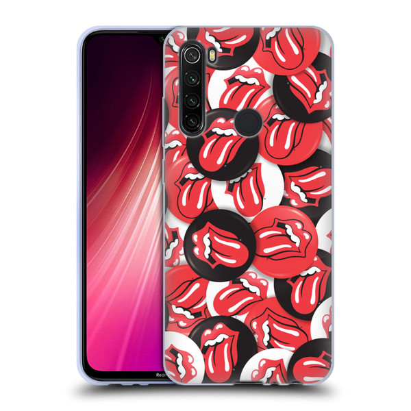 The Rolling Stones Licks Collection Tongue Classic Button Pattern Soft Gel Case for Xiaomi Redmi Note 8T