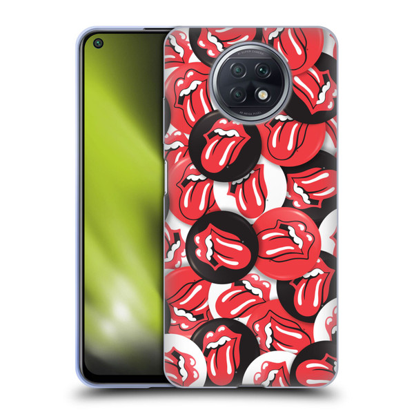 The Rolling Stones Licks Collection Tongue Classic Button Pattern Soft Gel Case for Xiaomi Redmi Note 9T 5G