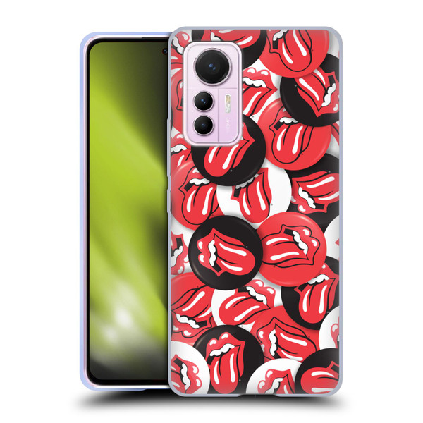 The Rolling Stones Licks Collection Tongue Classic Button Pattern Soft Gel Case for Xiaomi 12 Lite