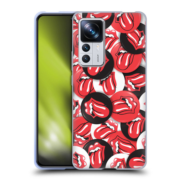 The Rolling Stones Licks Collection Tongue Classic Button Pattern Soft Gel Case for Xiaomi 12T Pro