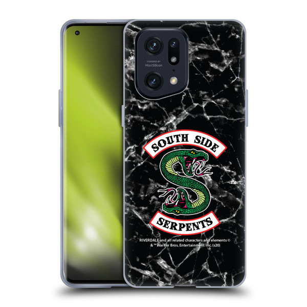 Riverdale South Side Serpents Black And White Marble Logo Soft Gel Case for OPPO Find X5 Pro