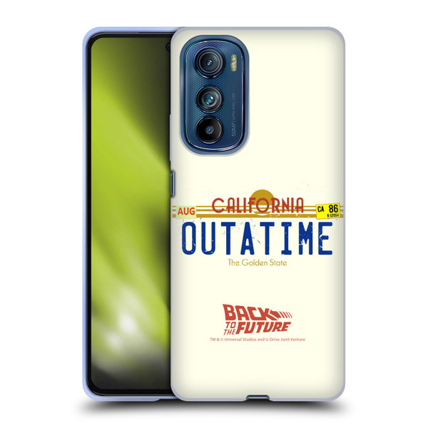 Back to the Future I Graphics Outatime Soft Gel Case for Motorola Edge 30