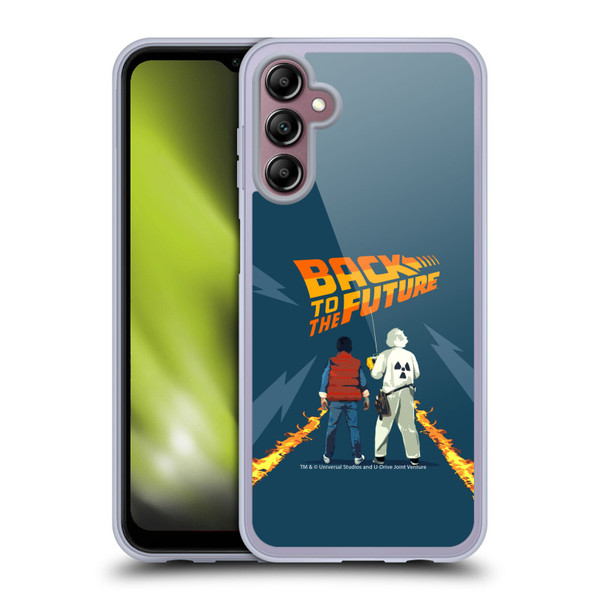 Back to the Future I Key Art Dr. Brown And Marty Soft Gel Case for Samsung Galaxy A14 5G