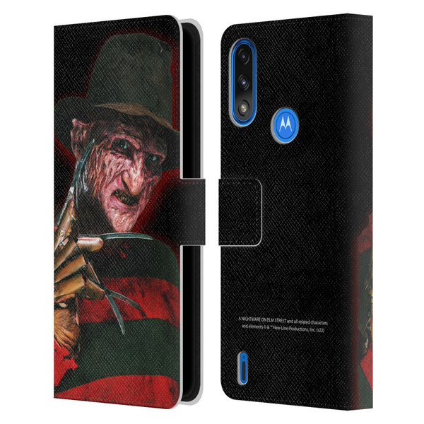 A Nightmare On Elm Street 2 Freddy's Revenge Graphics Key Art Leather Book Wallet Case Cover For Motorola Moto E7 Power / Moto E7i Power