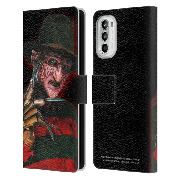 A Nightmare On Elm Street 2 Freddy's Revenge Graphics Key Art Leather Book Wallet Case Cover For Motorola Moto G52