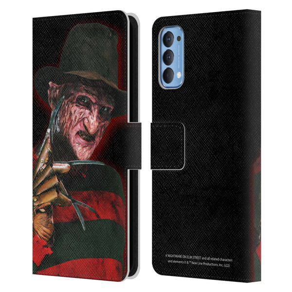 A Nightmare On Elm Street 2 Freddy's Revenge Graphics Key Art Leather Book Wallet Case Cover For OPPO Reno 4 5G