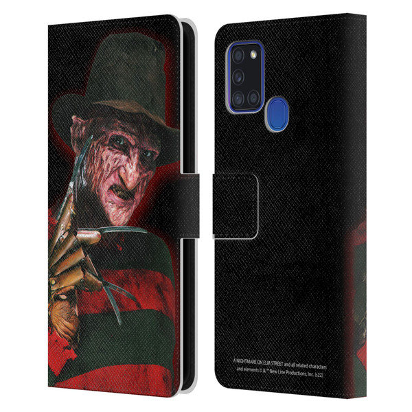A Nightmare On Elm Street 2 Freddy's Revenge Graphics Key Art Leather Book Wallet Case Cover For Samsung Galaxy A21s (2020)