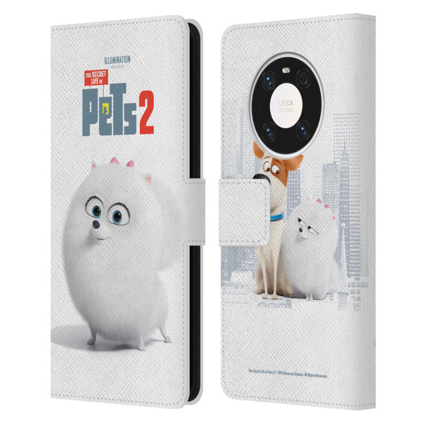 The Secret Life of Pets 2 Character Posters Gidget Pomeranian Dog Leather Book Wallet Case Cover For Huawei Mate 40 Pro 5G