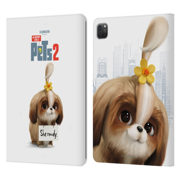 The Secret Life of Pets 2 Character Posters Daisy Shi Tzu Dog Leather Book Wallet Case Cover For Apple iPad Pro 11 2020 / 2021 / 2022