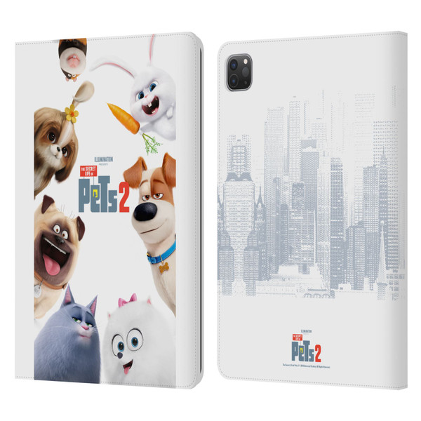 The Secret Life of Pets 2 Character Posters Group Leather Book Wallet Case Cover For Apple iPad Pro 11 2020 / 2021 / 2022