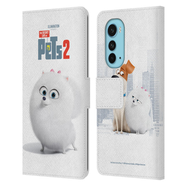 The Secret Life of Pets 2 Character Posters Gidget Pomeranian Dog Leather Book Wallet Case Cover For Motorola Edge (2022)