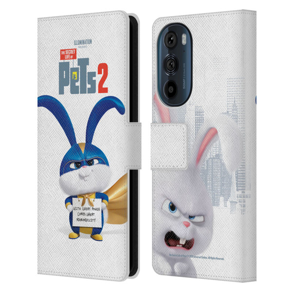 The Secret Life of Pets 2 Character Posters Snowball Rabbit Bunny Leather Book Wallet Case Cover For Motorola Edge 30