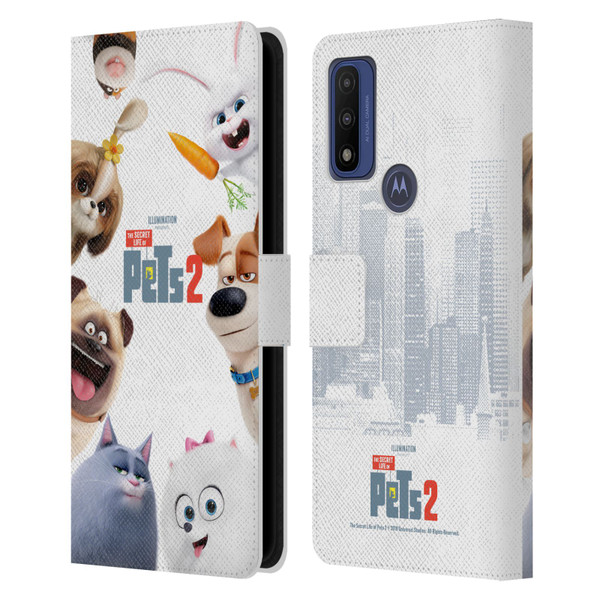 The Secret Life of Pets 2 Character Posters Group Leather Book Wallet Case Cover For Motorola G Pure