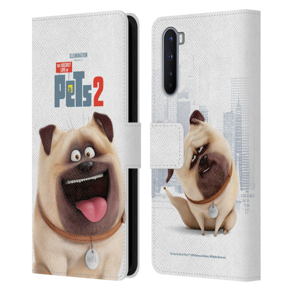 The Secret Life of Pets 2 Character Posters Mel Pug Dog Leather Book Wallet Case Cover For OnePlus Nord 5G