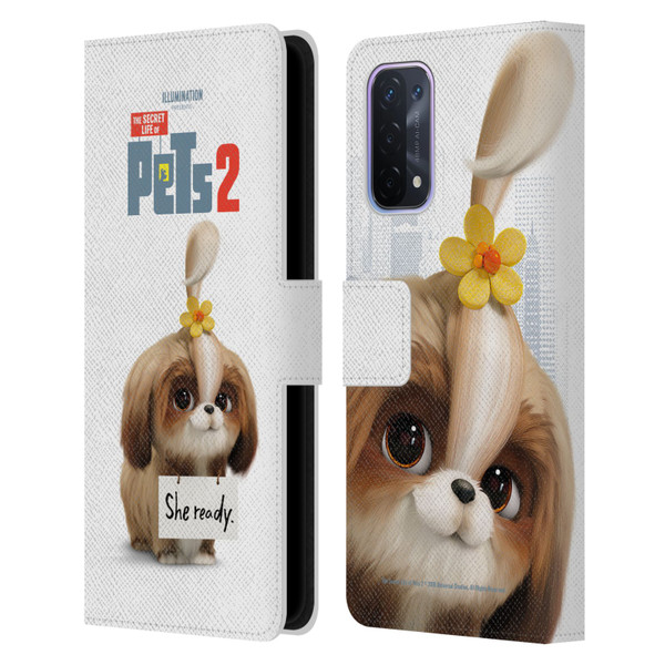 The Secret Life of Pets 2 Character Posters Daisy Shi Tzu Dog Leather Book Wallet Case Cover For OPPO A54 5G